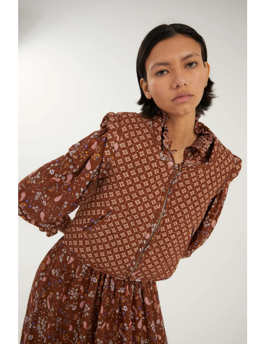 Chaleco Rivete Estrellas Camel