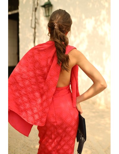Vestido Begonia Midi Capa Rojo