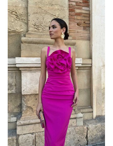 Vestido Sia Roseton Buganvilla