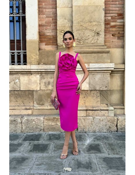 Vestido Sia Roseton Buganvilla