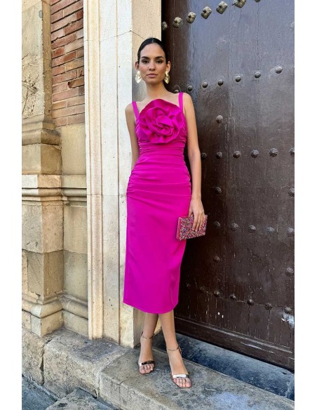 Vestido Sia Roseton Buganvilla