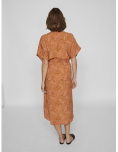 Vilimia Vneck Midi Dress Cathay_spice 2