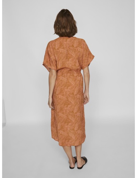 Vilimia Vneck Midi Dress Cathay_spice