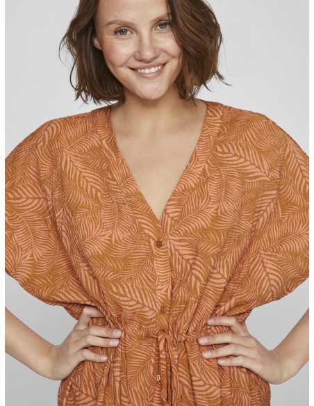 Vilimia Vneck Midi Dress Cathay_spice