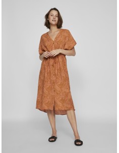 Vilimia Vneck Midi Dress Cathay_spice