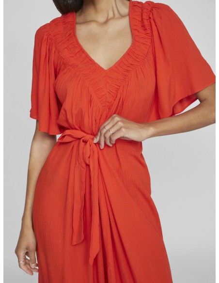 Vibrendo  Vneck Maxi Dress Naranja