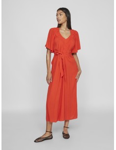 Vibrendo  Vneck Maxi Dress Naranja