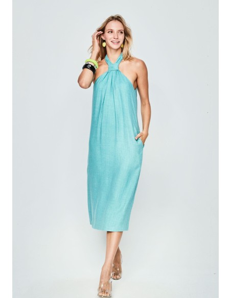 Vestido Aina Turquesa