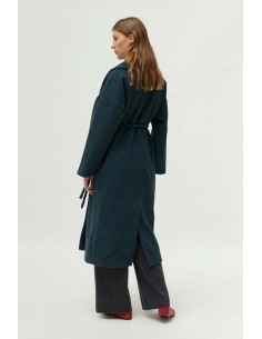 Abrigo Midi Abierto Verde-botella 2