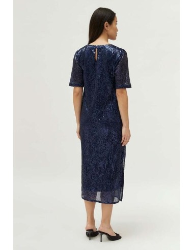 Vestido Midi Lentejuelas Azul