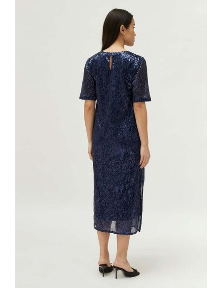 Vestido Midi Lentejuelas Azul