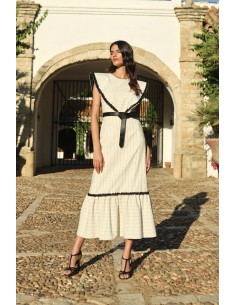 Aru Vestido Blanca/negro