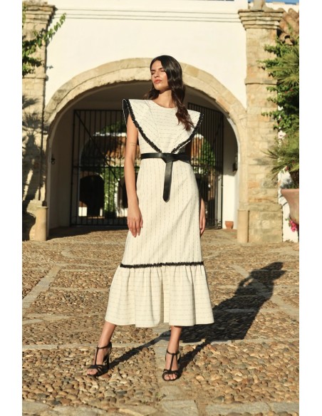 Aru Vestido Blanca/negro