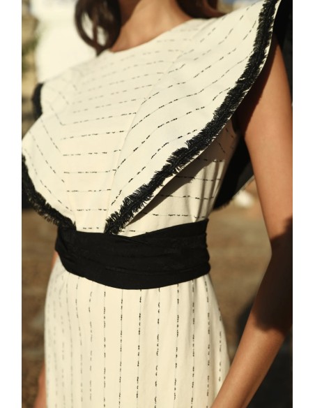 Aru Vestido Blanca/negro