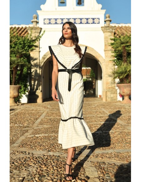 Aru Vestido Blanca/negro